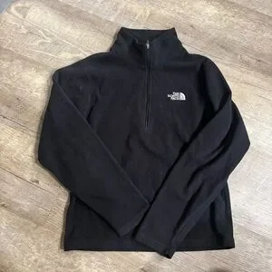 The North Face black fleece 1/4 zip up jacket